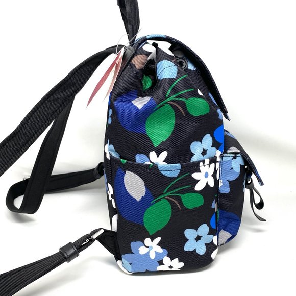 Kate Spade Flat Backpack Carley Bloom Multi Blue W - Picture 6 of 11